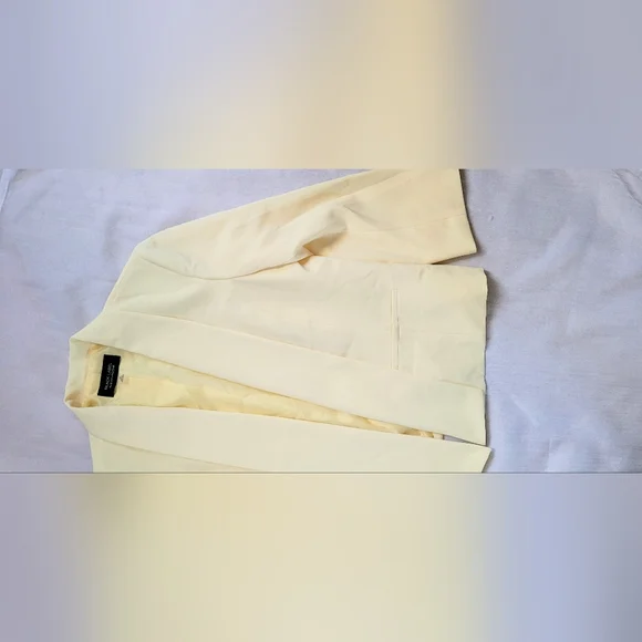 NWOT! Posh Butter Yellow Black Label Formal Women's Lined Open Spring Blazer 10 - Picture 5 of 17